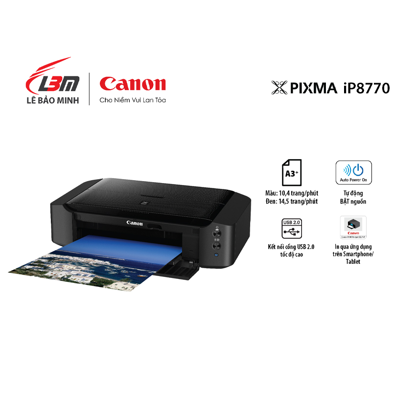 Máy In Canon IP 8770 - Phun màu đơn năng A3