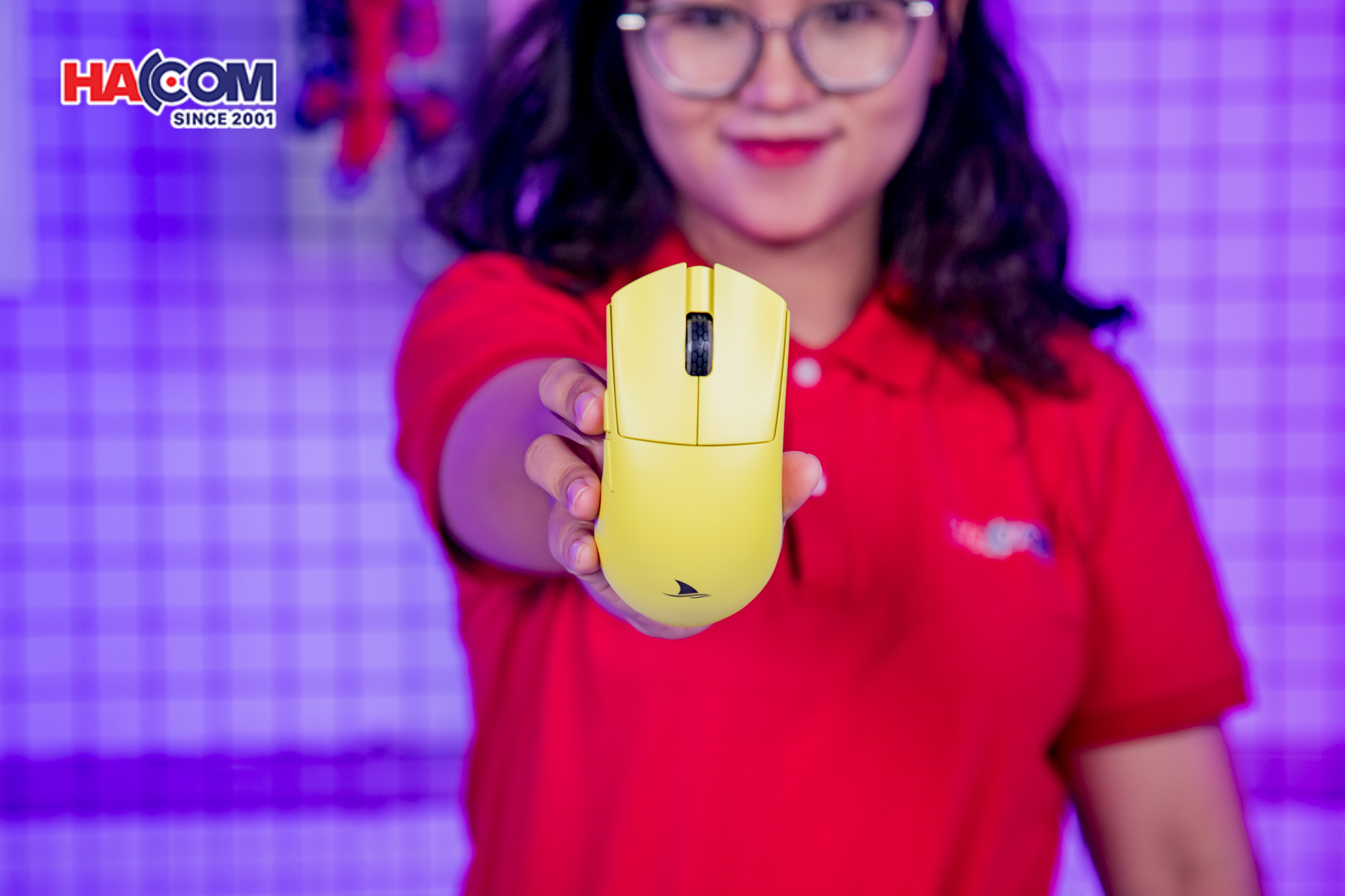 Chuột không dây Darmoshark M3S Yellow (3 chế độ kết nối Dây / Wireless 2.4GHz / Bluetooth 5.0) - Hình 3