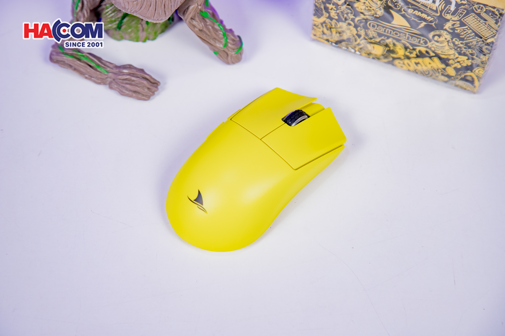 Chuột không dây Darmoshark M3S Yellow (3 chế độ kết nối Dây / Wireless 2.4GHz / Bluetooth 5.0) - Hình 6