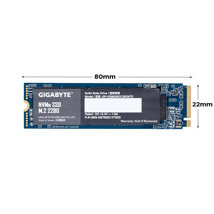 Ổ cứng SSD Gigabyte 512GB M.2 2280 PCIe NVMe Gen 3x4 (Đoc 1700MB/s, Ghi 1550MB/s) - (GP-GSM2NE3512GNTD)