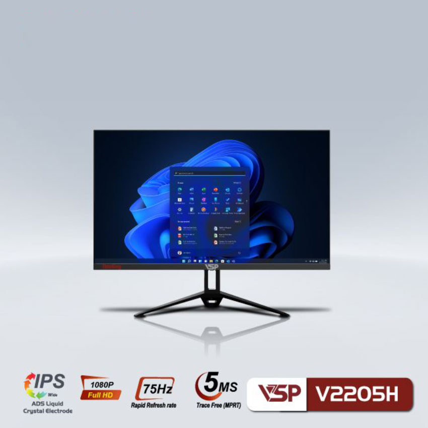 Màn hình VSP V2205H (21.45 inch/FHD/IPS/75Hz/5ms/Black)