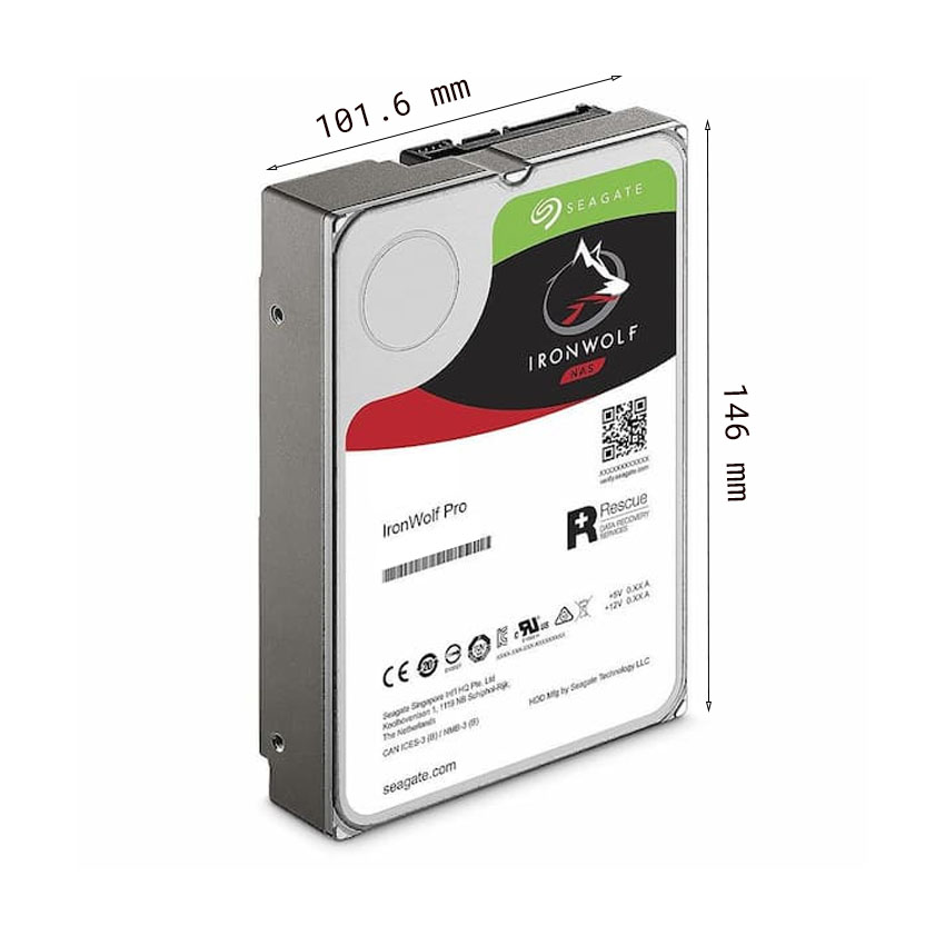 Ổ cứng HDD Seagate Ironwolf Pro 12TB, 3.5 inch, 7200RPM, SATA, 256MB Cache (ST12000NT001)