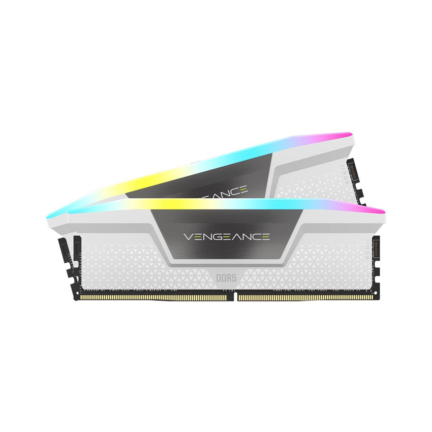 RAM DESKTOP CORSAIR VENGEANCE RGB WHITE HEATSPREADER (CMH32GX5M2B5200C40) 32GB (2X16GB) DDR5 5200MHZ