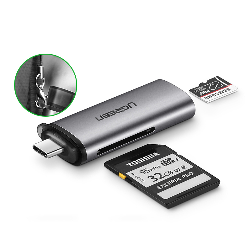 Đầu đọc thẻ nhớ USB Type C cho thẻ SD/TF Ugreen 50704