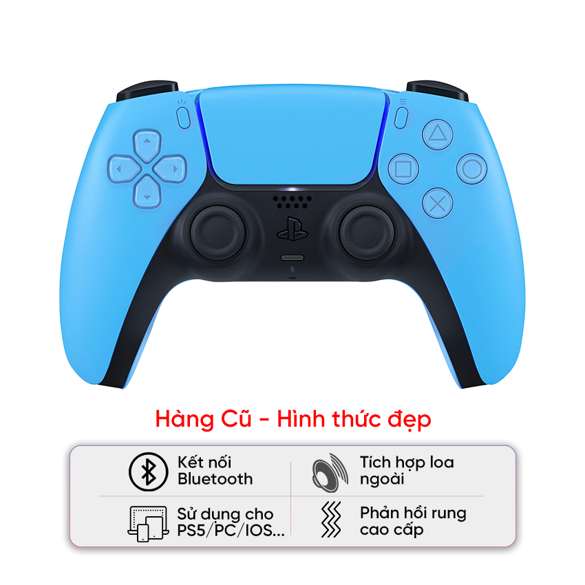 Tay cầm chơi Game Sony PS5 DualSense Starlight Blue - Cũ Đẹp - Hình 1