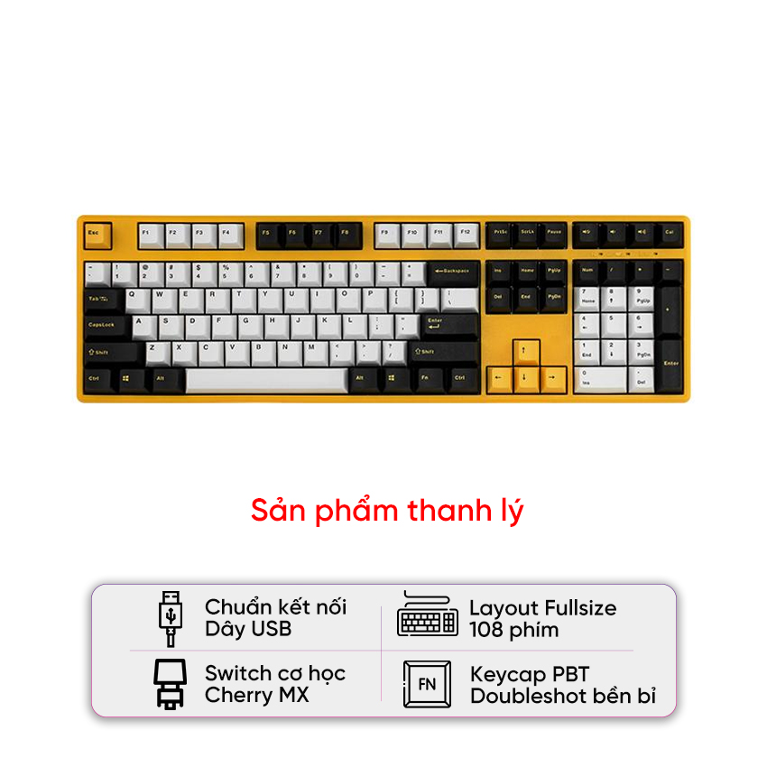 Bàn phím cơ Mistel X8 Bumble Bee Blue switch (Hàng thanh lý KBMM011) - Hình 1