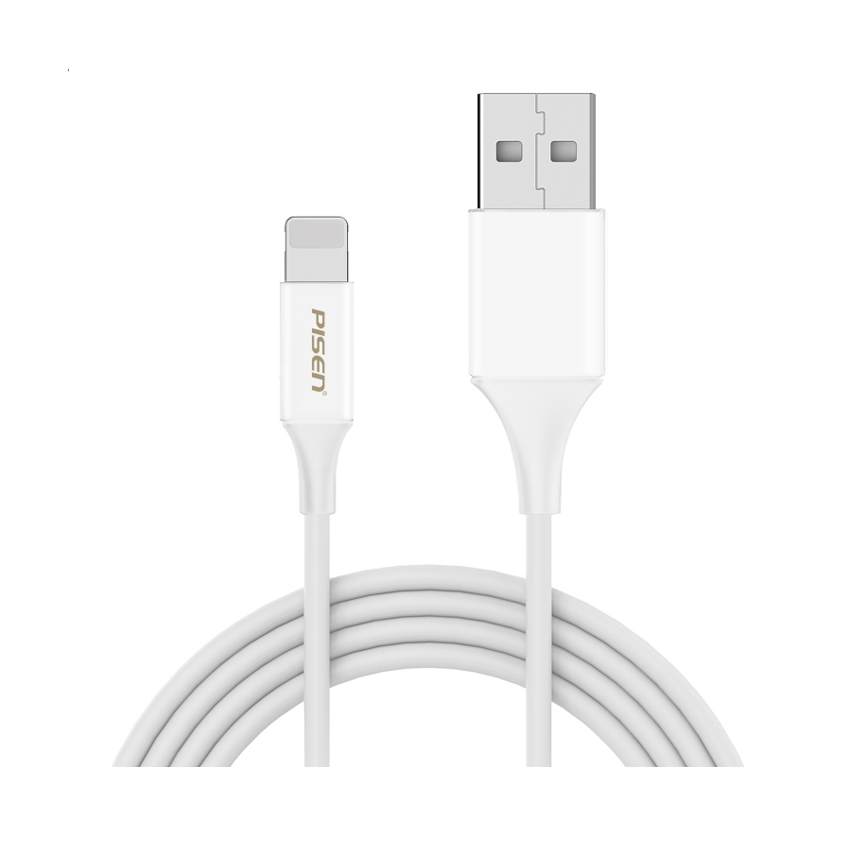 Cáp PISEN - Mr White Lightning USB-A 1m, trắng - Global
