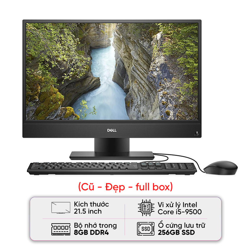 PC DELL AIO 5270 CORE I5 9500/ 8GB RAM / 256GB SSD / 21,5 INCH FHD - LIKENEW, FULL BOX
