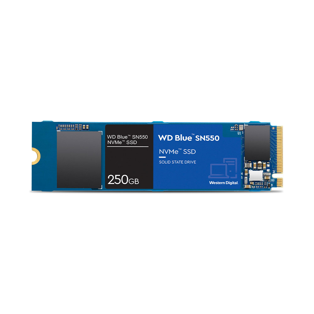 Ổ cứng SSD Western SN550 Blue 250GB M.2 2280 PCIe NVMe 3x4 (Đọc 2400MB/s - Ghi 950MB/s) - (WDS250G2B0C) (HBHH081)
