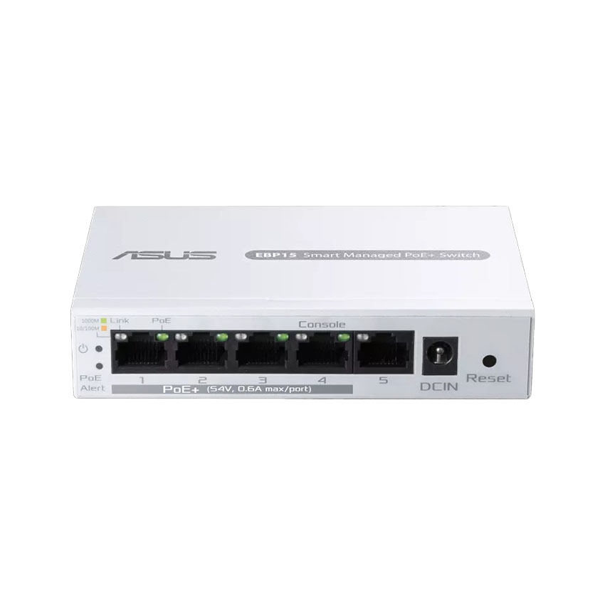 SWITCH POE+ ASUS EXPERTWIFI EBP15 5-PORT GBE SMART MANAGED