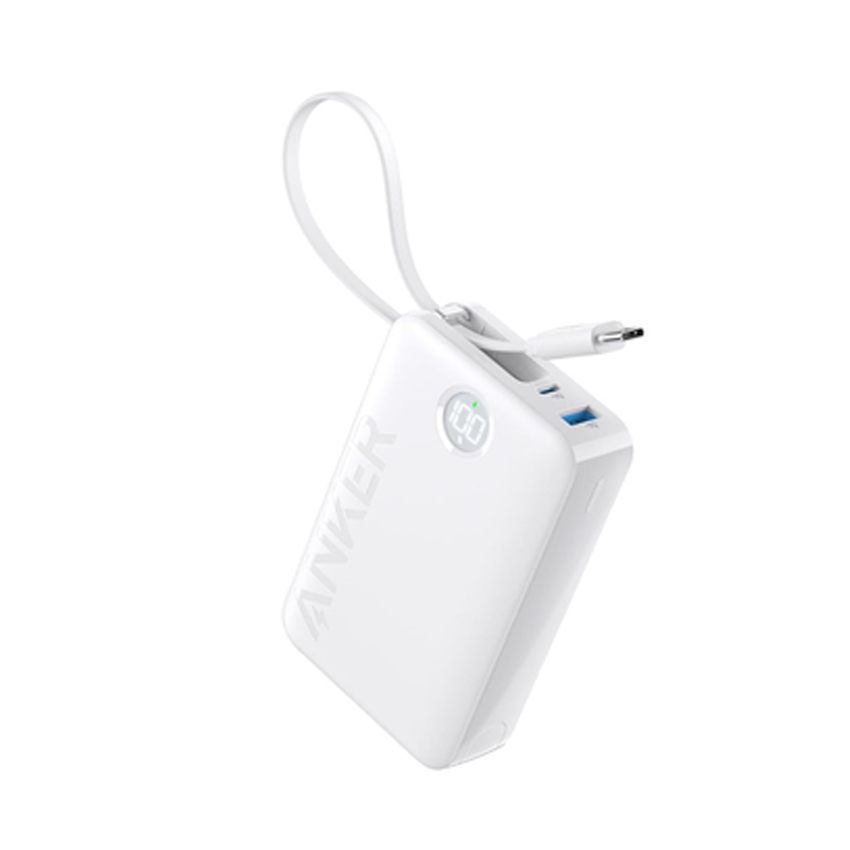 Pin Sạc dự phòng Anker 335 1C1A 22.5W 20000mah (Built-In USB-C Cable) A1647 - Màu Trắng - Hình 1