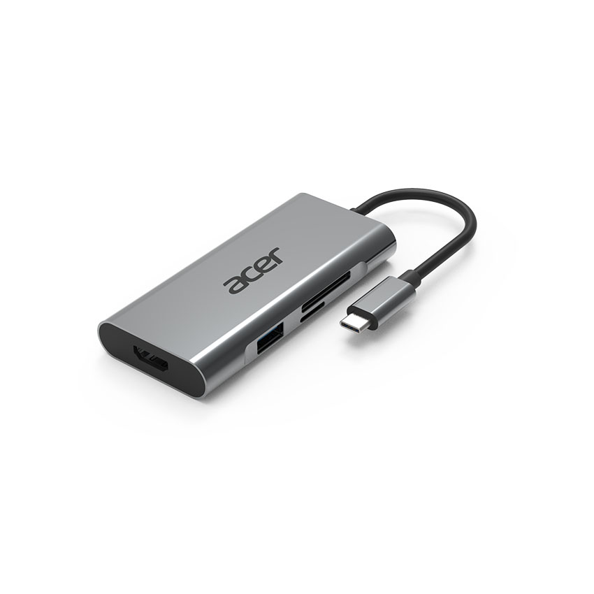 BỘ CHUYỂN ĐỔI 7 TRONG 1 ACER MINI DOCK ZL.DCK11.023 (TỪ USB TYPE C SANG HDMI + USB 3.0 + SD + MICRO SD + PD)