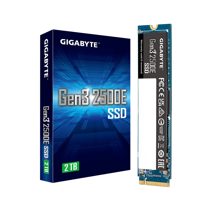 Ổ CỨNG SSD GIGABYTE 2500E 2TB PCIE GEN 3.0X4 (ĐỌC 2400MB/S, GHI 2000MB/S - (G325E2TB)