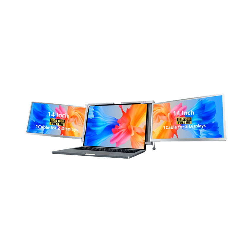 Bộ 02 màn hình 14 inch mở rộng cho laptop E-Tech S400 - Full HD (PKLT010) - Hình 1