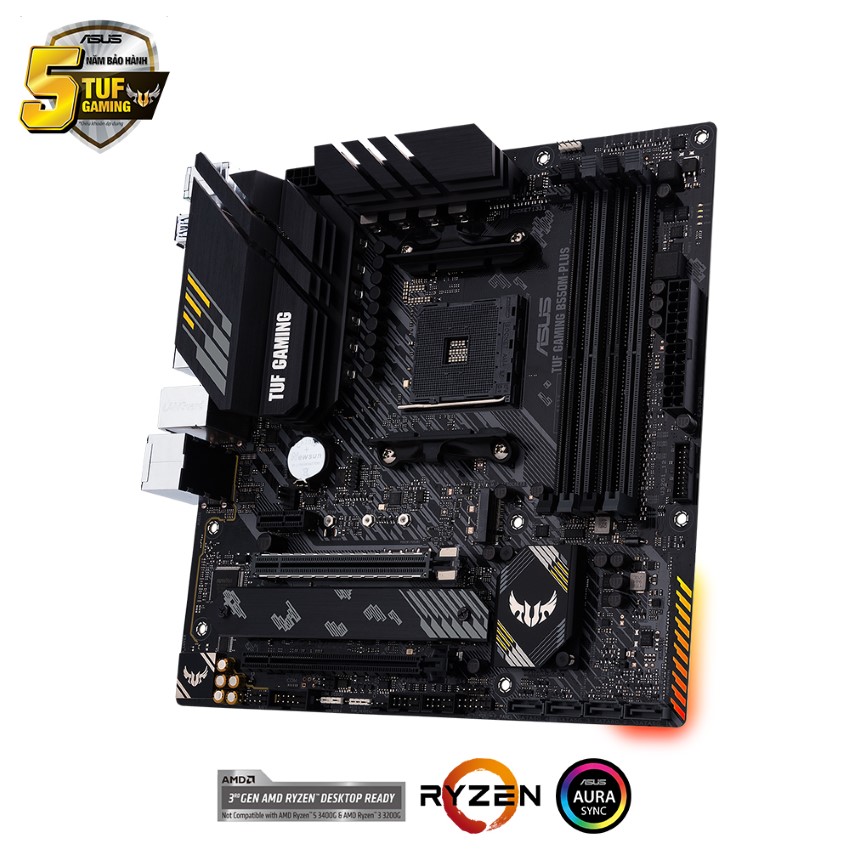 Mainboard ASUS TUF GAMING B550M-PLUS (AMD B550, Socket AM4, m-ATX, 4 khe RAM DRR4) - Hình 2