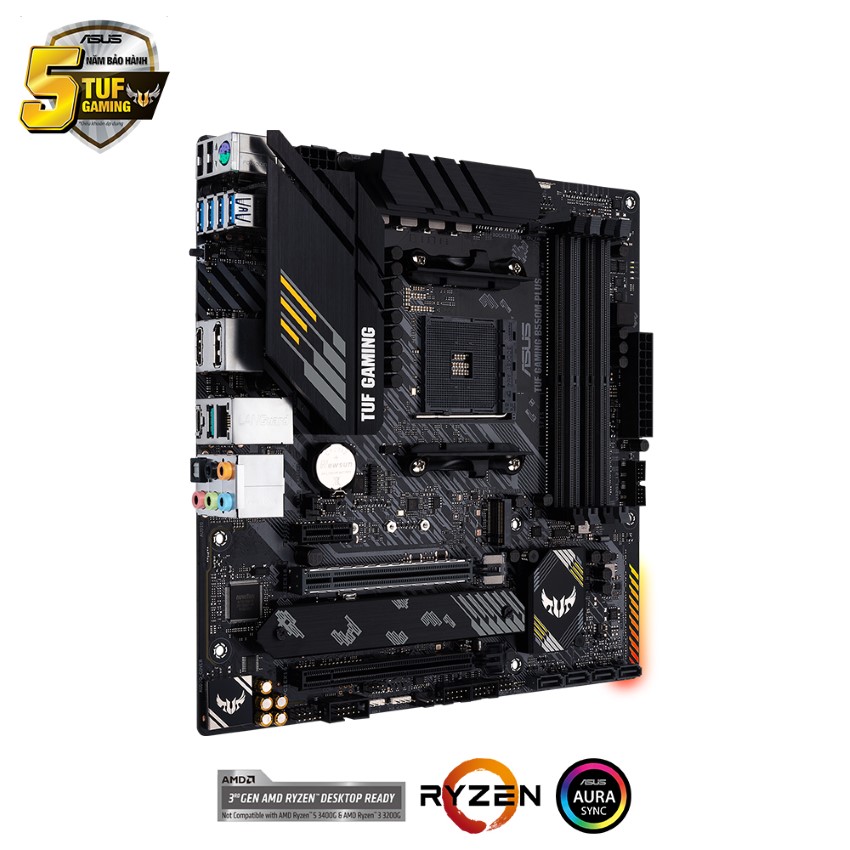 Mainboard ASUS TUF GAMING B550M-PLUS (AMD B550, Socket AM4, m-ATX, 4 khe RAM DRR4) - Hình 3