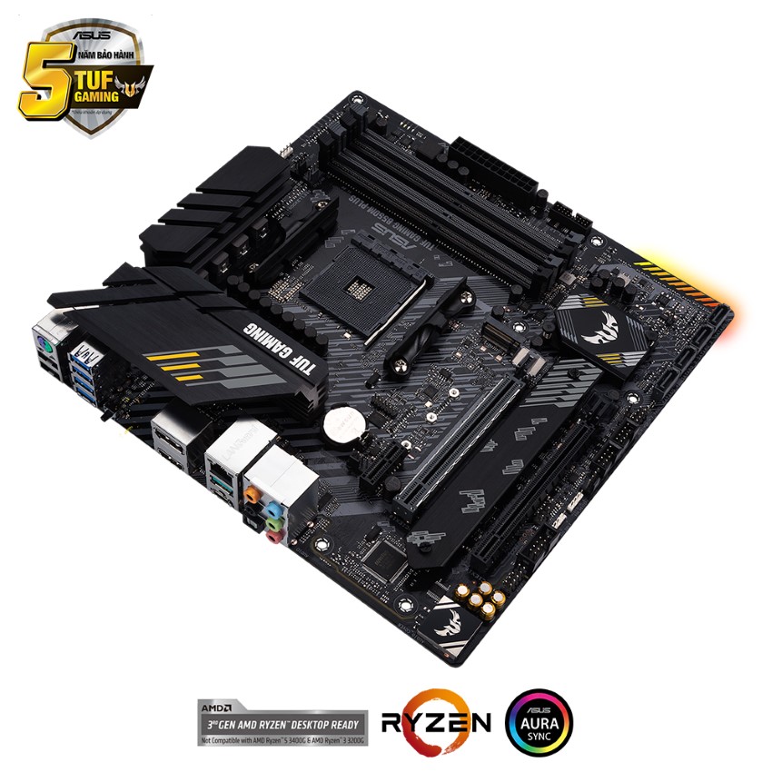 Mainboard ASUS TUF GAMING B550M-PLUS (AMD B550, Socket AM4, m-ATX, 4 khe RAM DRR4) - Hình 4