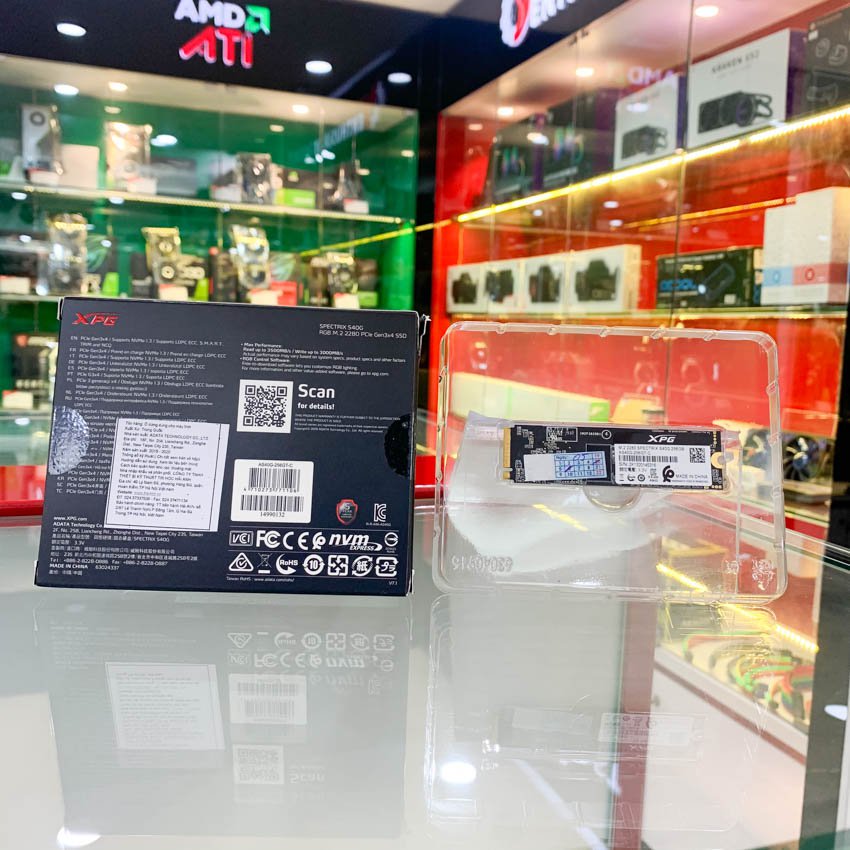 SSD Adata XPG SPECTRIX S40G RGB 256GB PCIe NVMe 3x4 (Doc 3500MB/s, Ghi 3000MB/s) - AS40G-256GT-C - Hình 7