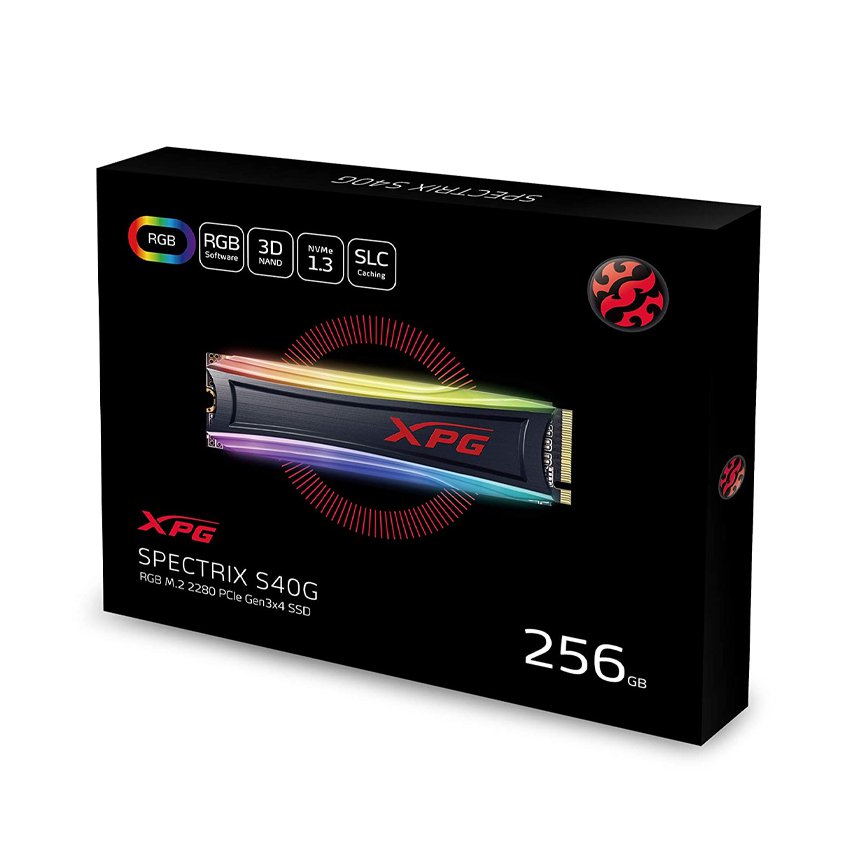 SSD Adata XPG SPECTRIX S40G RGB 256GB PCIe NVMe 3x4 (Doc 3500MB/s, Ghi 3000MB/s) - AS40G-256GT-C - Hình 1