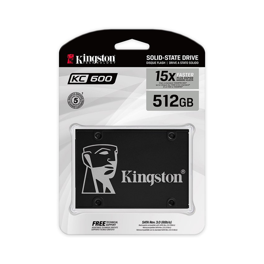 Ổ cứng SSD Kingston KC600 512GB 2.5 inch SATA3 (Đọc 550MB/s - Ghi 520MB/s) - (KC600/512GB)  - Hình 1