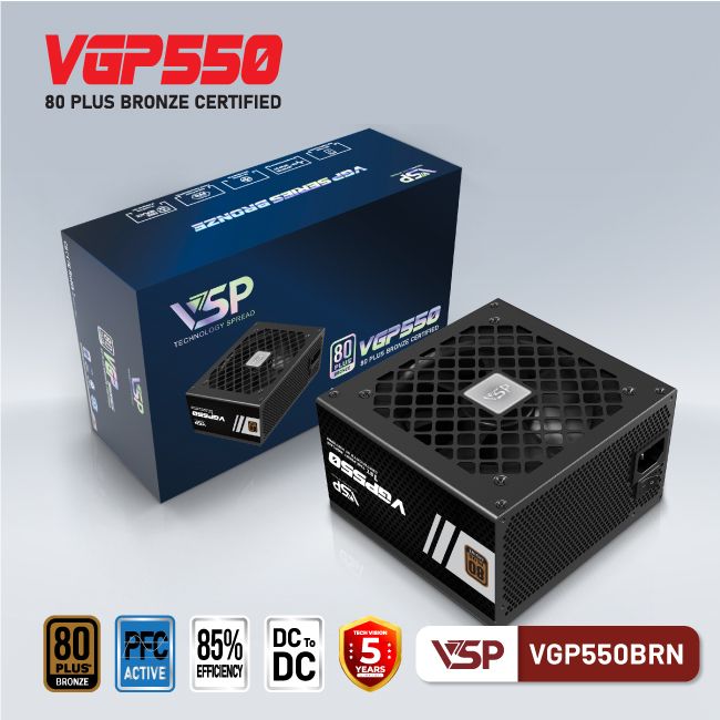 Nguồn VSP VGP550BRN 550W (80Plus Bronze) - Hình 1