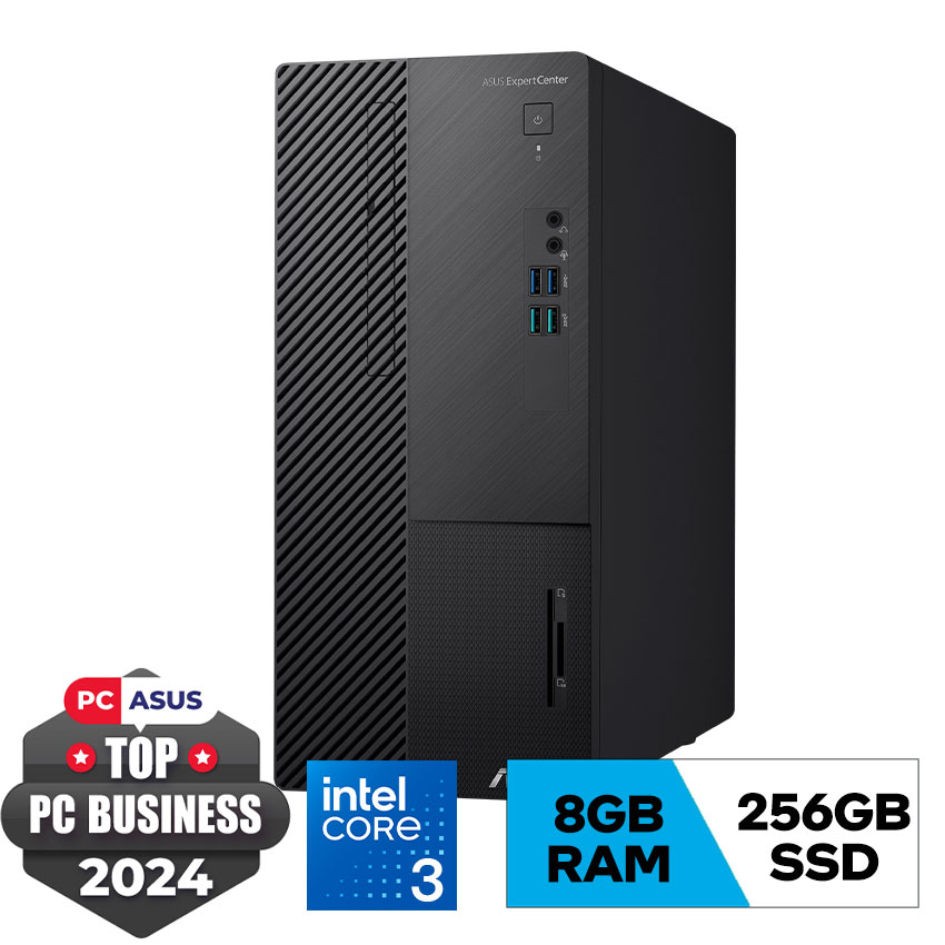 PC Asus D500ME-313100082W (i3-13100/8GB/256GB SSD/UMA/ax+BT/KB/M/Mini tower/Win 11 Home/Đen/2YW) - Hình 1