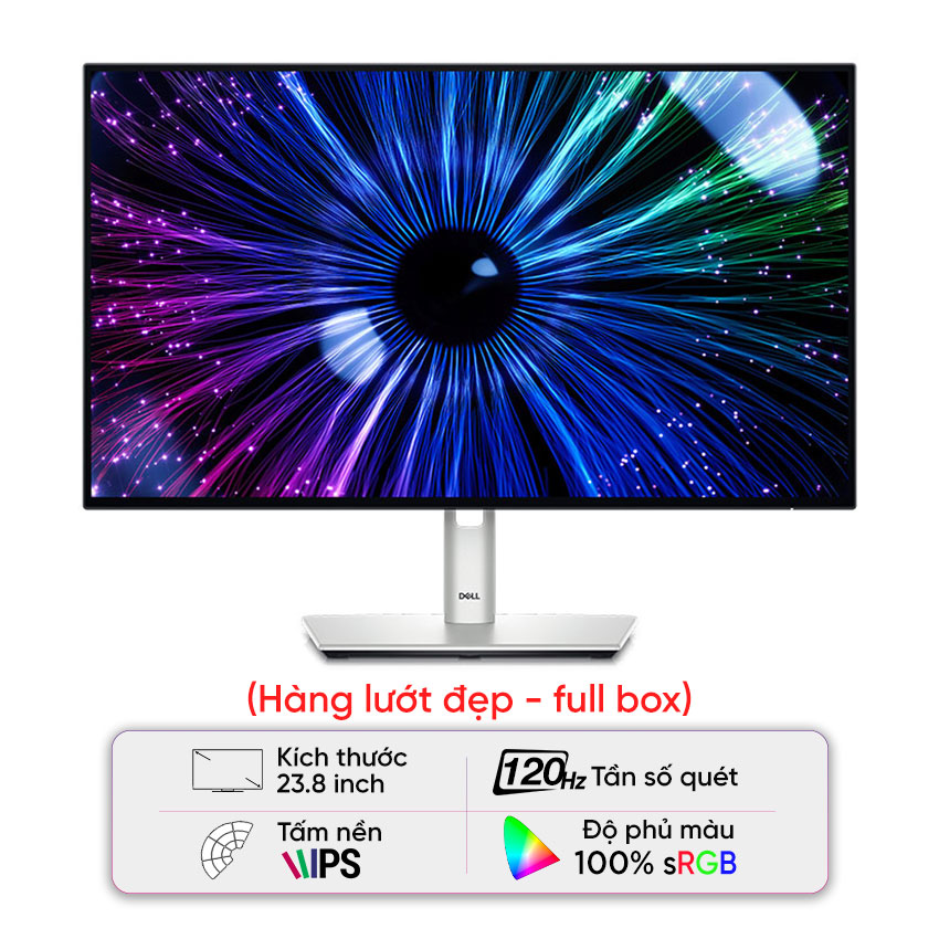 Màn hình Dell Ultrasharp U2424HE (23.8 inch/FHD/IPS/120Hz/5ms/USB-C/RJ45) - Likenew (Full box)