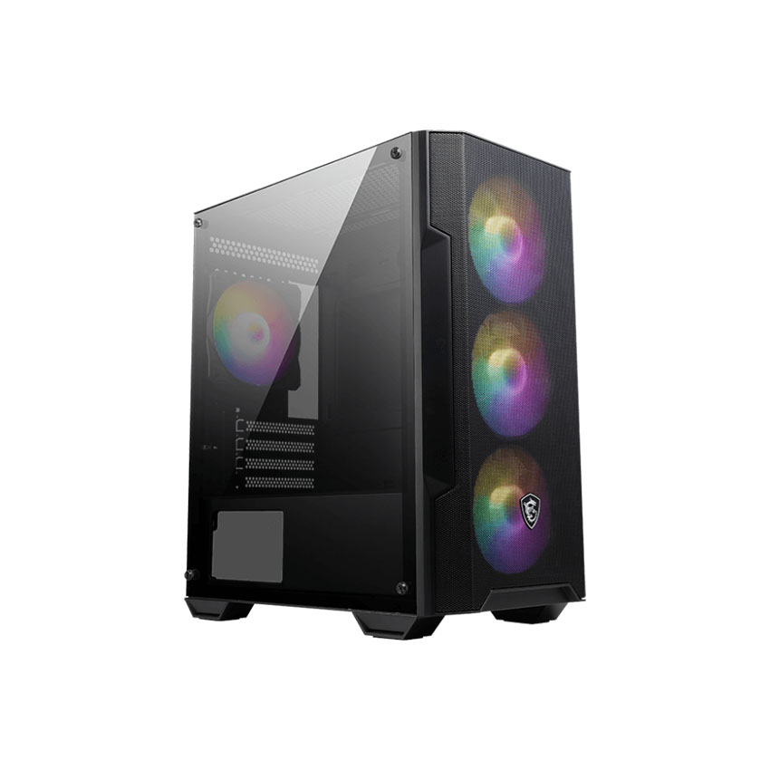 Vỏ case MSI MAG FORGE M100A black (mATX/Màu Đen/Kèm 4 fan)