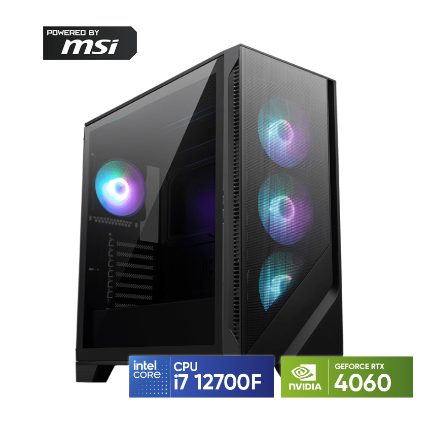 HACOM APOLLO i21 (i7 12700F/B760/32G RAM/RTX 4060/650W) ( POWER BY MSI )