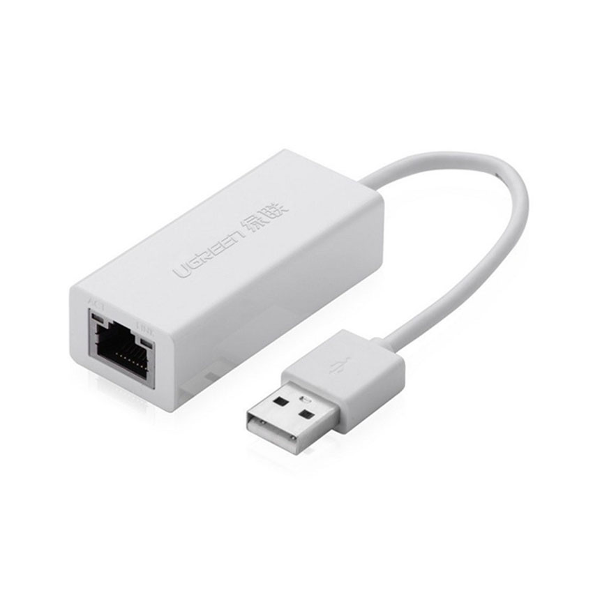 CÁP CHUYỂN ĐỔI TỪ USB 2.0 SANG LAN 10/100 UGREEN 20253/20254 (ĐEN/TRẮNG) - CŨ, XƯỚC NHẸ