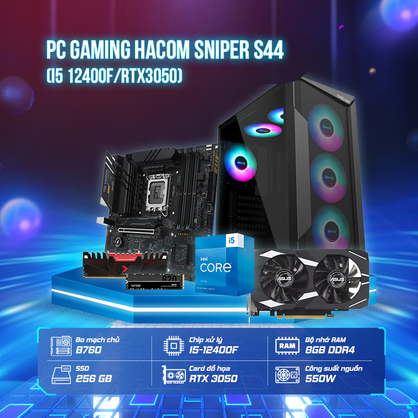 HACOM SNIPER S44 (i5 12400F/RTX3050)