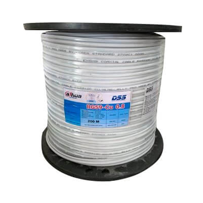 Dây liền nguồn Camera RG59+2Cu ( lõi đồng 0.8mm )