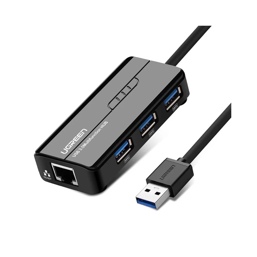 Bộ chia USB Ugreen 3.0 gồm 3 cổng usb, 1 cổng RJ45 Giga 20265 (BOCH167 ) - Hình 1