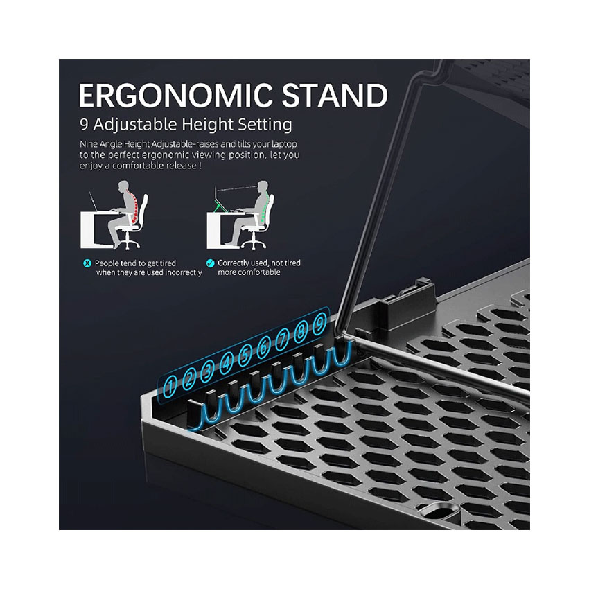 Đế tản nhiệt Laptop ICE Coorel K15 (6 quạt Led RGB) (NK) - Hình 2