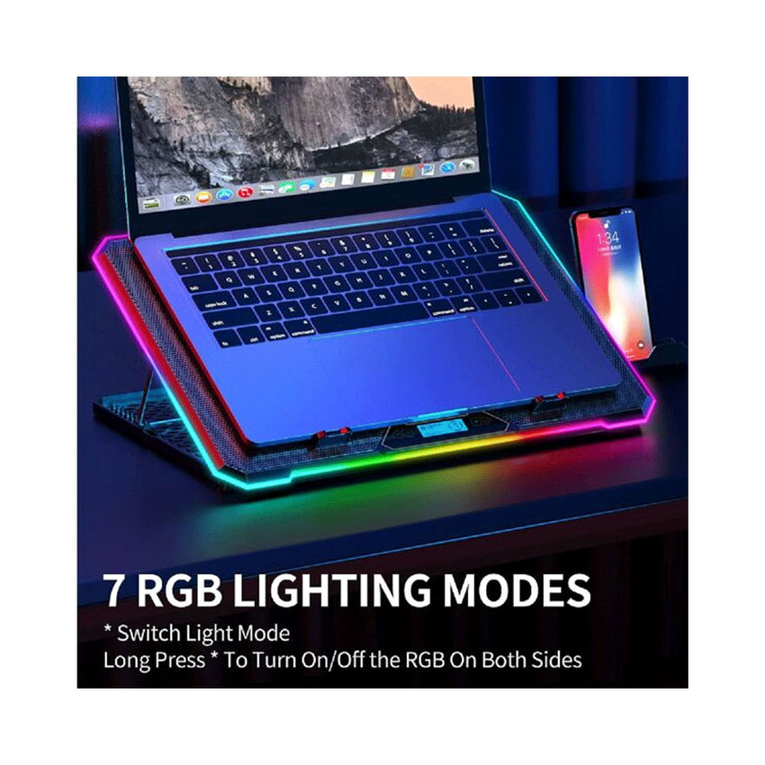 Đế tản nhiệt Laptop ICE Coorel K15 (6 quạt Led RGB) (NK) - Hình 4