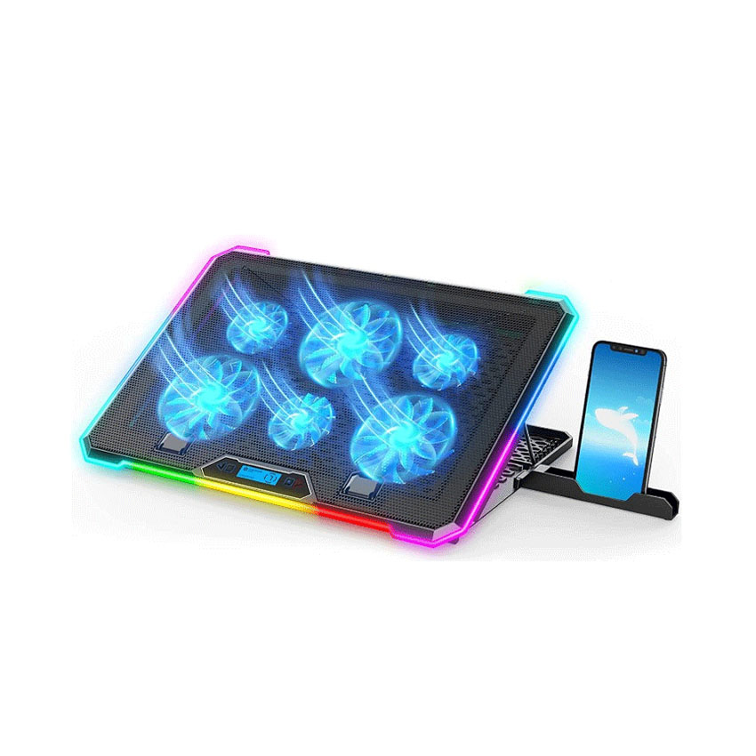 Đế tản nhiệt Laptop ICE Coorel K15 (6 quạt Led RGB) (NK) - Hình 1