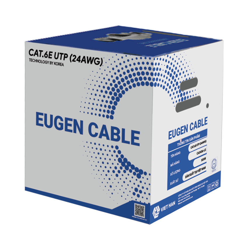 Dây Cable mạng EUGEN CAT6E UTP (24AWG/4PRS)