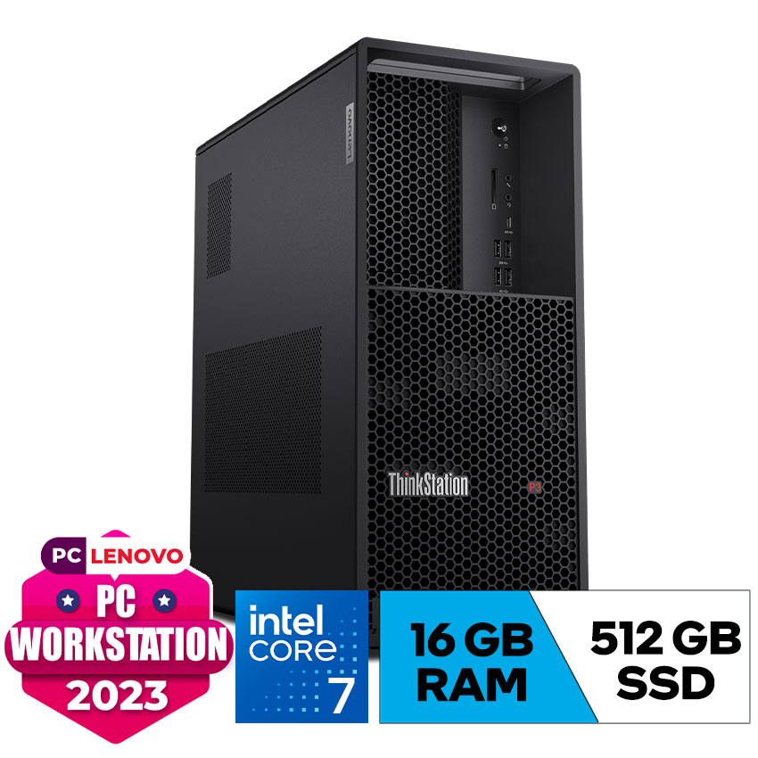 Máy tính trạm ThinkStation P3 Tower I7-13700 /1x16GB RAM/512GB SSD/Wifi,BT/NO OS/3 Yrs Premier Support (30GS005AVA)