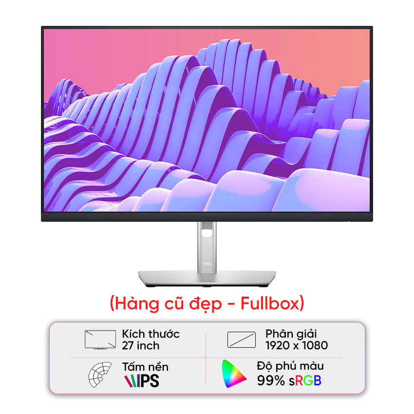 Màn hình Dell P2722H (27inch/FHD/IPS/60Hz/8ms/300nits/HDMI+DP+VGA+USB) - Cũ Đẹp (Full box)