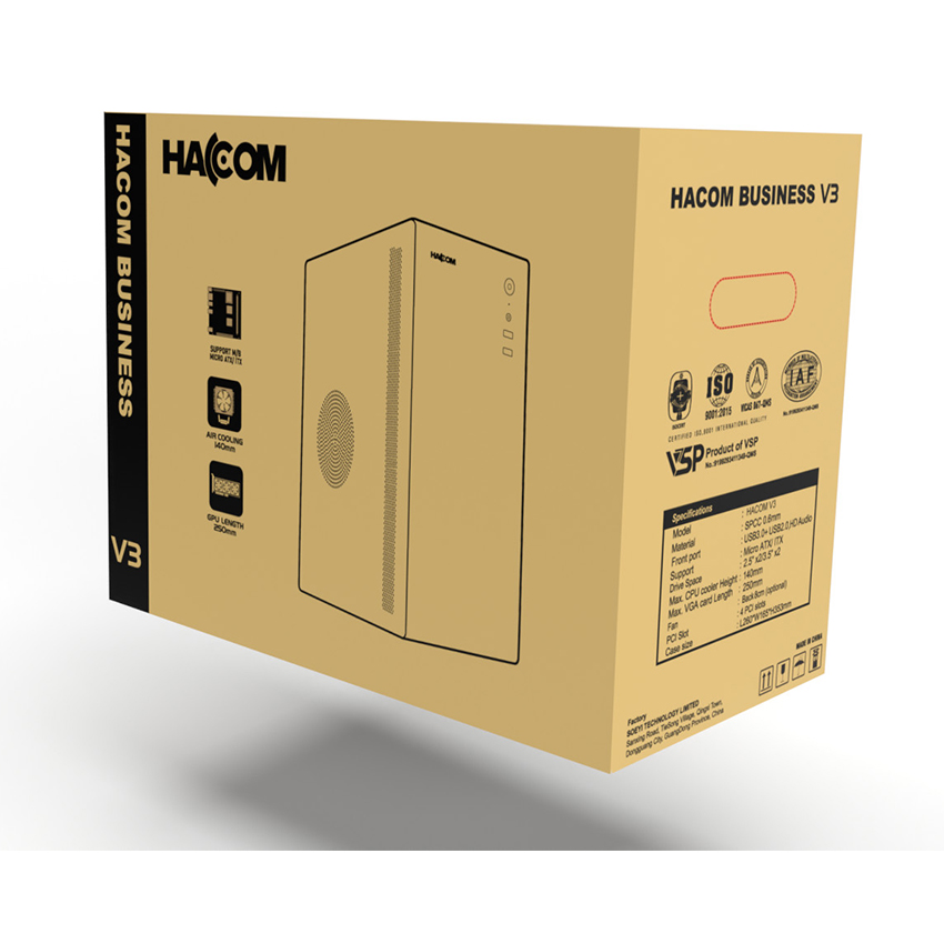 PC HACOM OFFICE 001T V3 (Intel i5 12400/8GB RAM/512GB SSD/Black) - Hình 4