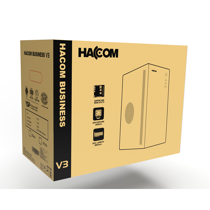 PC HACOM OFFICE 001T V3 (Intel i5 12400/8GB RAM/512GB SSD/Black) - Hình 5