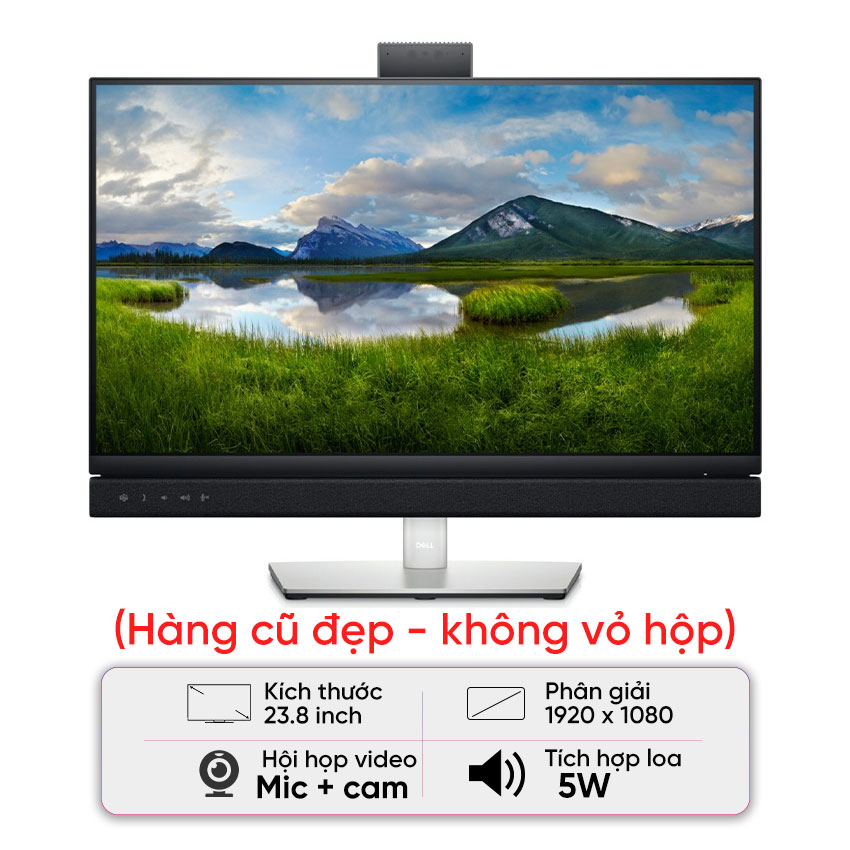 MÀN HÌNH DELL C2422HE (23.8 INCH/FHD/IPS/60HZ/8MS/WEBCAM) - CŨ ĐẸP (KHÔNG VỎ HỘP)