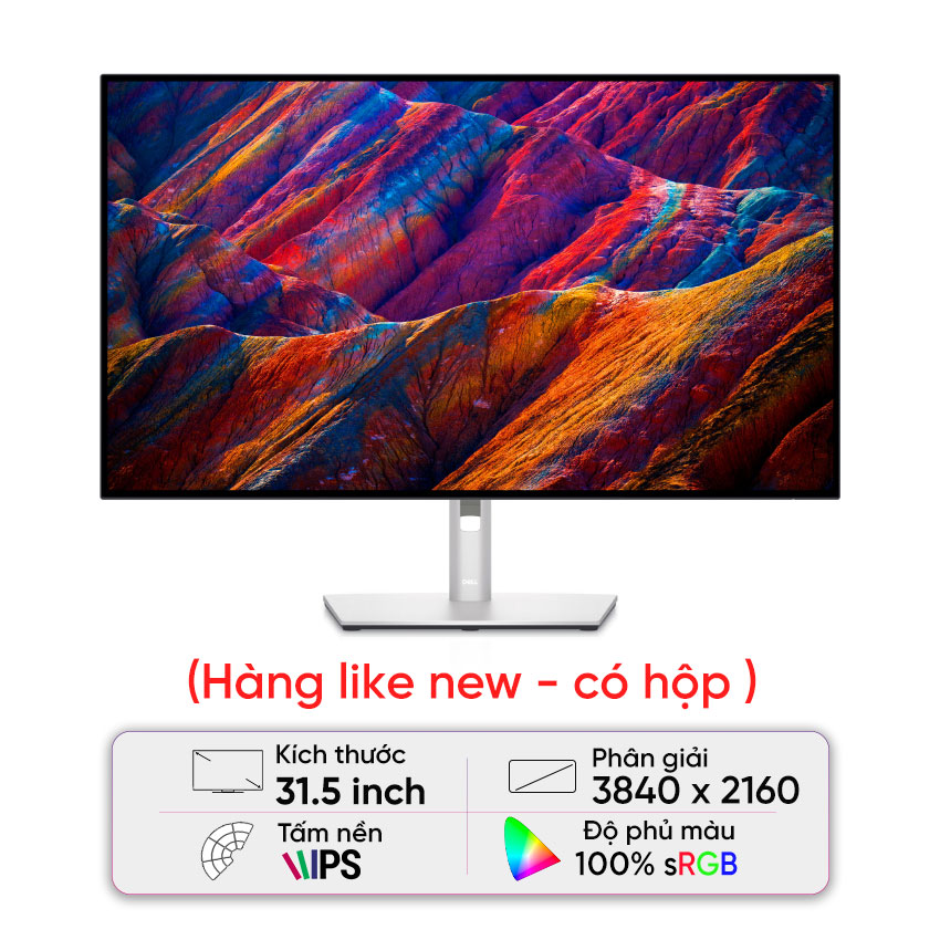 MÀN HÌNH DELL U3223QE (31.5 INCH/UHD/IPS/60HZ/8MS/400 NITS/HDMI+DP+USB+USBC+LAN+AUDIO) - LIKENEW (BOX)