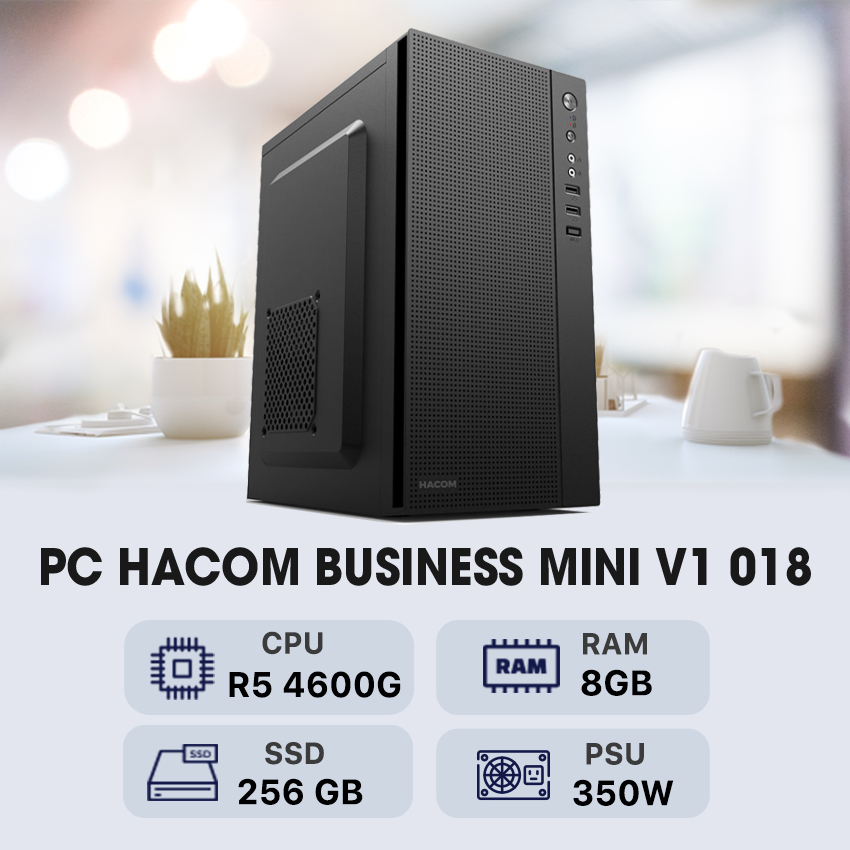PC HACOM BUSINESS MINI V1 018 (AMD Ryzen 5 4600G/8GB RAM/256GB SSD) - Hình 1