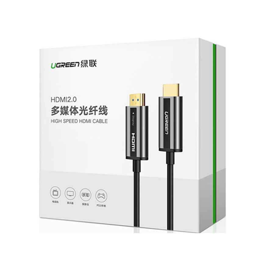 Cáp HDMI 2.0 sợi quang 15m hỗ trợ 4K/60Hz Ugreen 50215