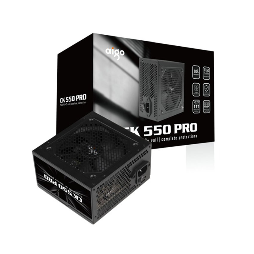 Nguồn máy tính AIGO CK550 PRO 80+ EFICIENCY - 550W (cáp dẹt) - Hình 1
