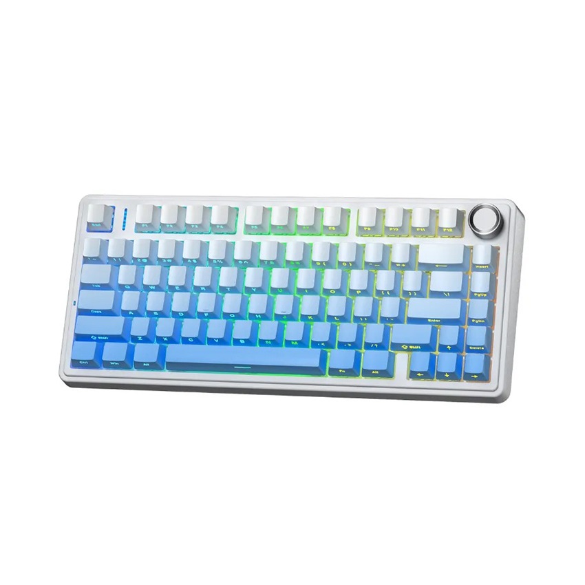 Bàn phím cơ gaming AULA F75/F75 Pro (3 Mode/ Trắng + Xanh dương Gradient/ Star Vector switch) - Hình 2