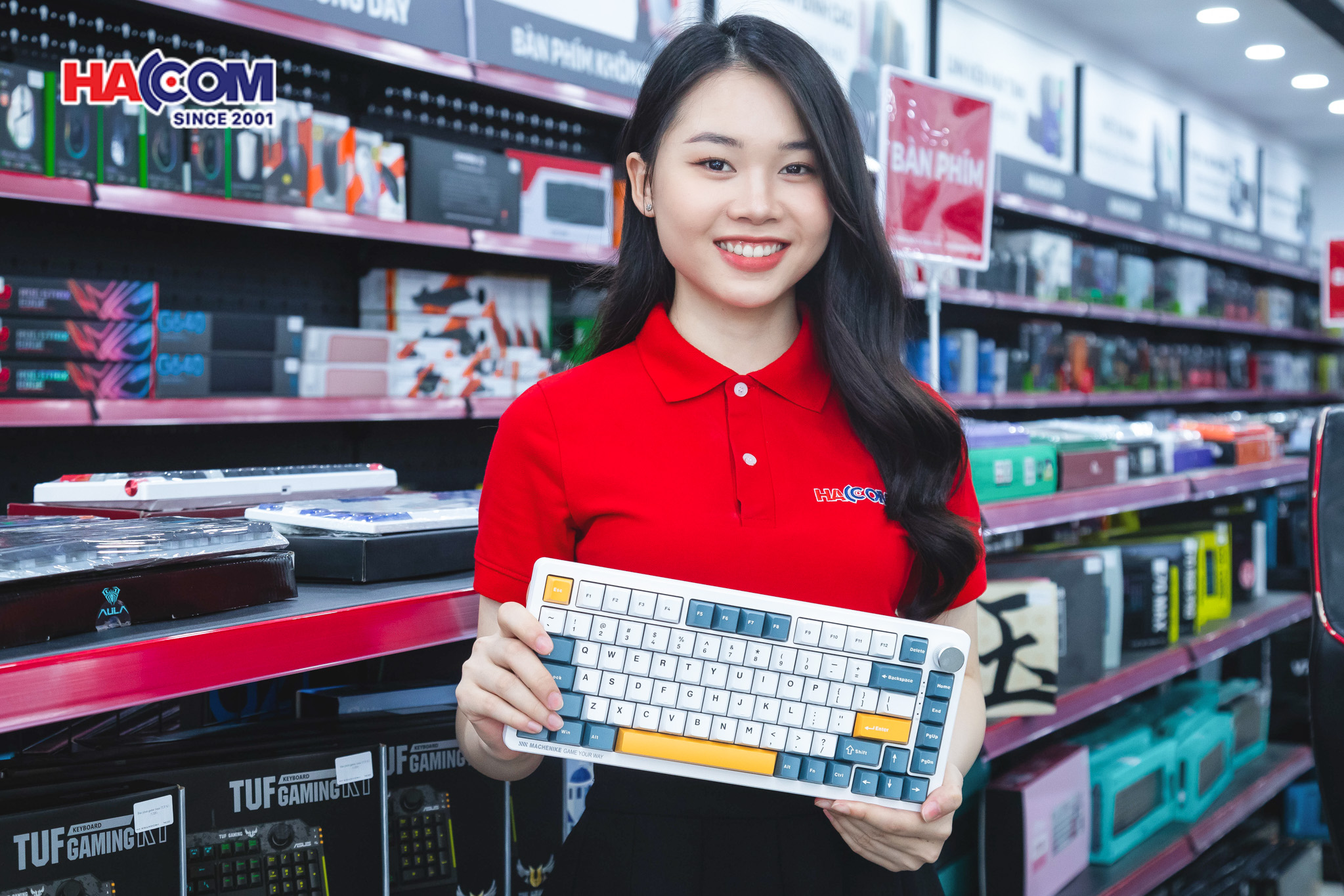 Bàn phím Machenike K600-B82W Tri-mode RGB GR Silver Switch (Màu Trắng ...