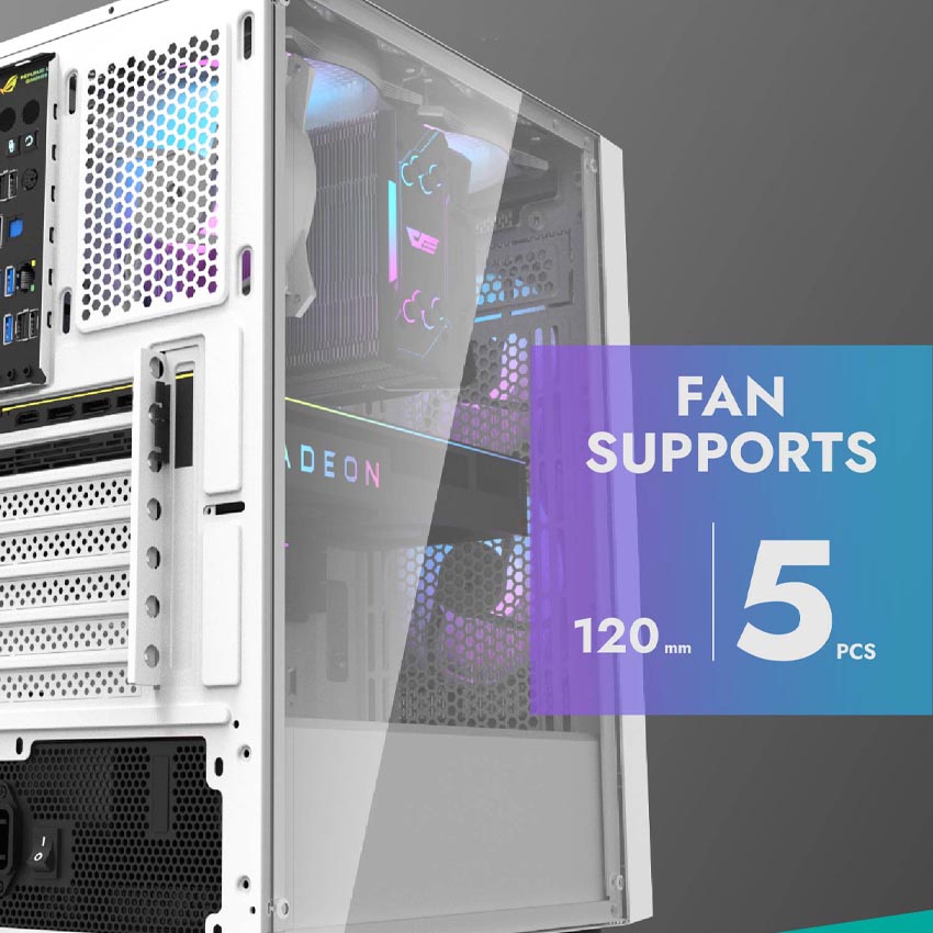 Vỏ case máy tính DarkFlash A290 White (Mid Tower/ Màu Trắng) - Cũ đẹp (Tray) - Hình 4