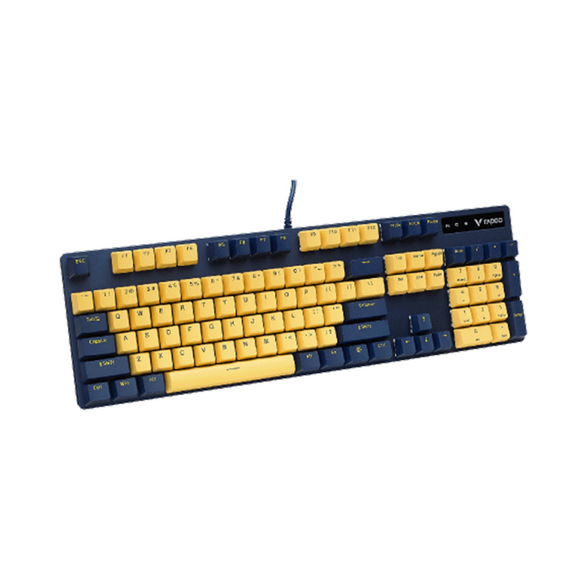 Bàn phím cơ gaming có dây Rapoo V500 Pro Yellow Blue (Brown switch) - Hàng bày - Hình 2